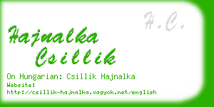 hajnalka csillik business card